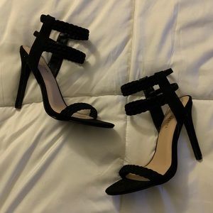 Like New Fashion Nova Black Strappy High Heels